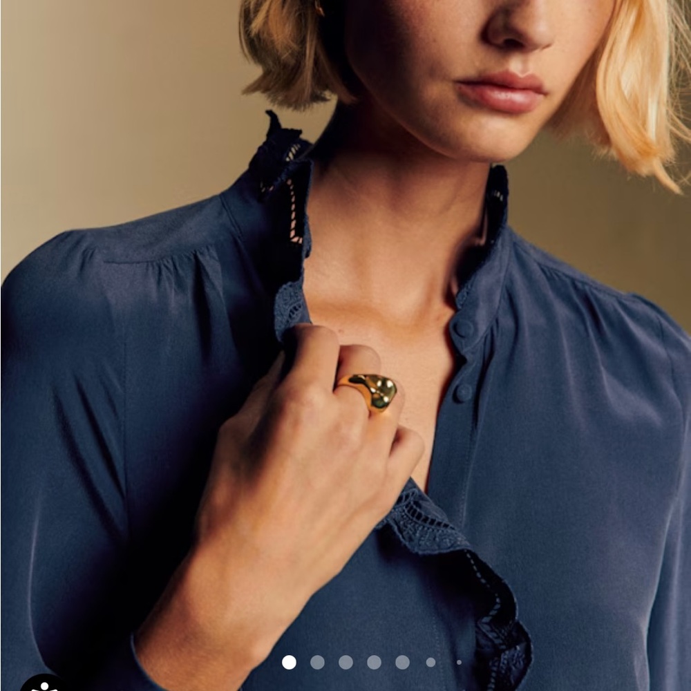 Sezane Chlo Silk Button Up Shirt - Picture 4 of 11